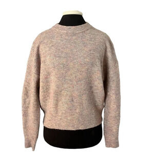 Anthropologie Heartloom Pastel Ribbed Crewneck Sweater M